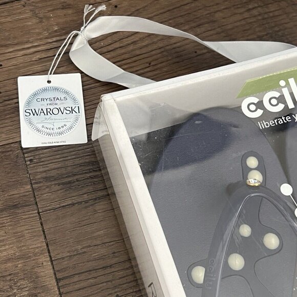 Rovmia by ccilu Stepping Stone Massage Sandals Size 11 Blue Swarovski - Picture 4 of 10